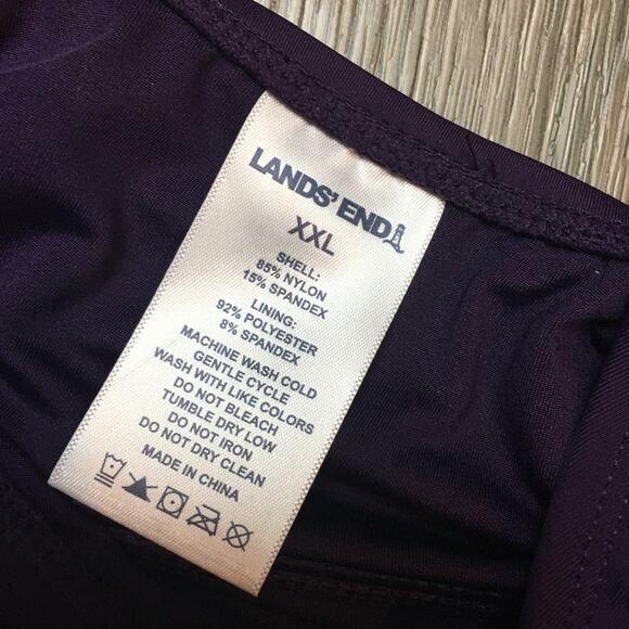 Lands' End Women's Dark Purple One Piece Swimsuit size XXL NWT - Picture 5 of 10